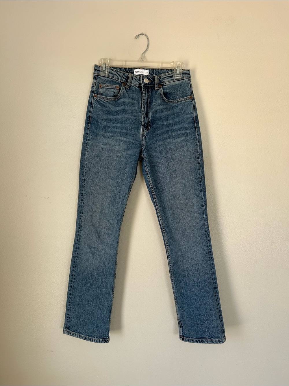 Zara Straight Jeans in Blue Denim